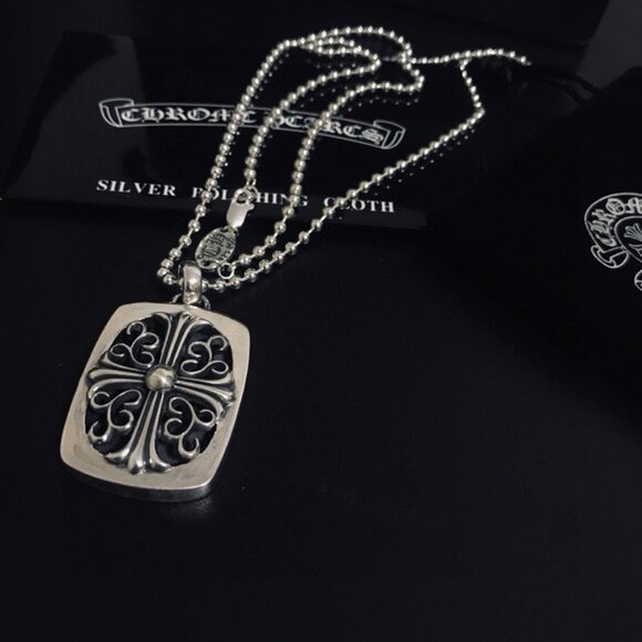 Chrome Hearts Cross Square Silver Necklace - Picture 2 of 5